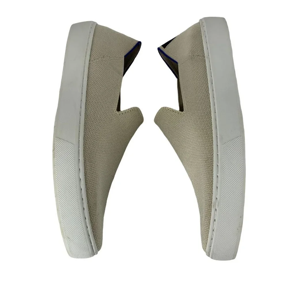 Rothy's THE SNEAKER in Sand Classic Slip-On Sneakers Size 7.5